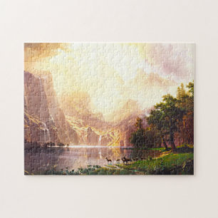 Albert Bierstadt Among the Sierra Nevada Jigsaw Puzzle