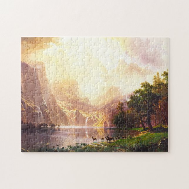 Albert Bierstadt Among the Sierra Nevada Jigsaw Puzzle (Horizontal)