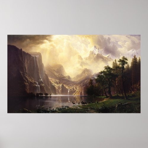 Albert Bierstadt Among the Sierra Nevada Mountains Poster