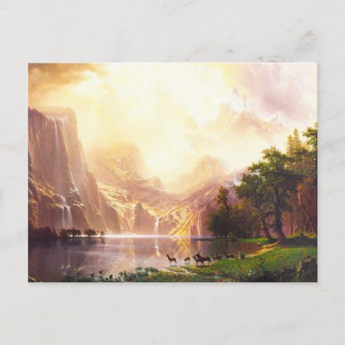 Albert Bierstadt Among the Sierra Nevada Postcard