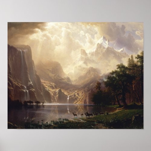 Albert Bierstadt _ Among the Sierra Nevada Poster