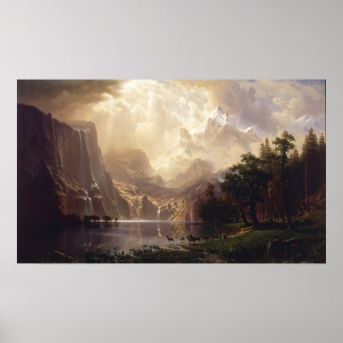 Albert Bierstadt _ Among the Sierra Nevada Poster