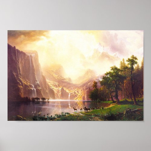 Albert Bierstadt Among the Sierra Nevada Poster