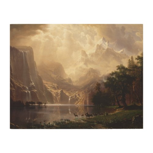 Albert Bierstadt _ Among the Sierra Nevada Wood Wall Art