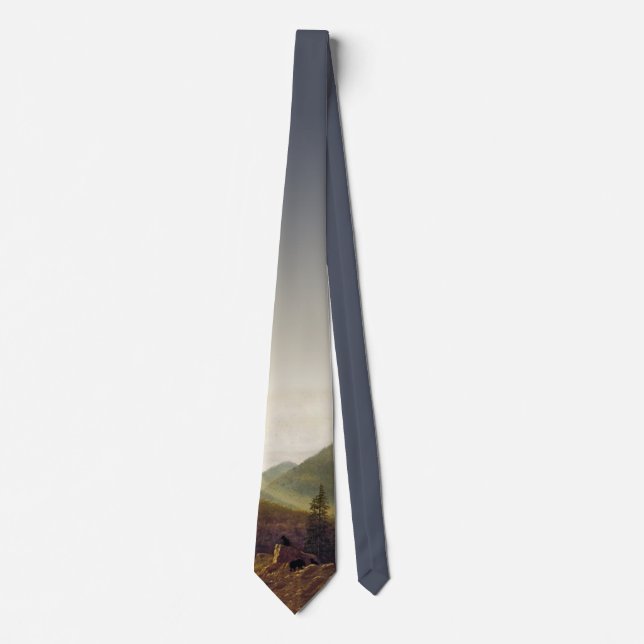 Albert Bierstadt - Bears in the Wilderness Neck Tie (Front)