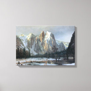 Albert Bierstadt - Cathedral Rocks, Yosemite Canvas Print