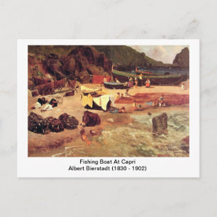 Albert Bierstadt - Fishing Boat At Capri Postcard