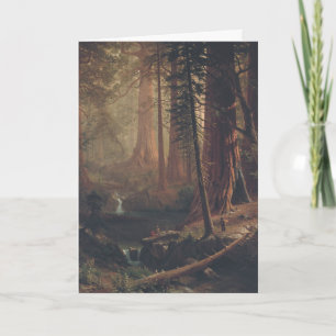 Albert Bierstadt Giant Redwood Trees of California Card