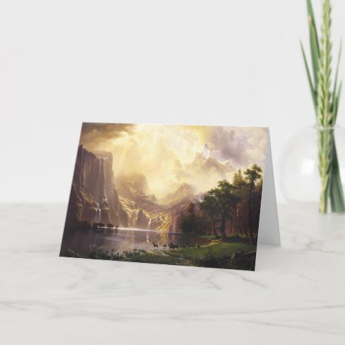 Albert Bierstadt In The Mountains Greeting Card