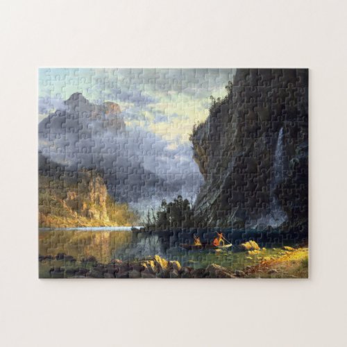 albert bierstadt _ indians spear fishing 1862 jigsaw puzzle