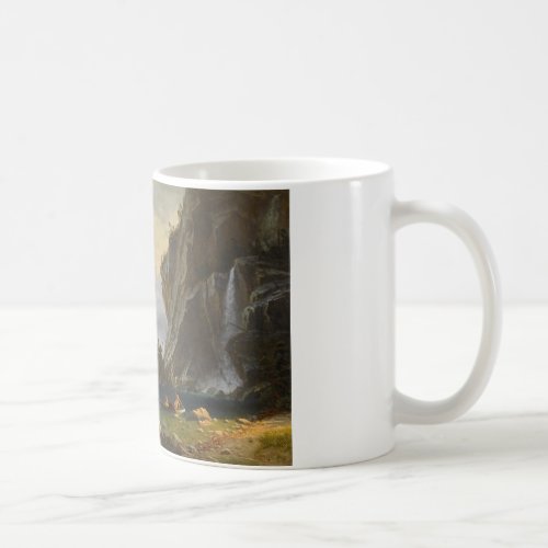Albert Bierstadt _ Indians Spear Fishing Coffee Mug