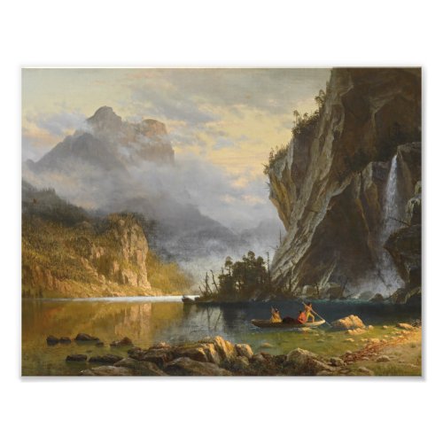 Albert Bierstadt _ Indians Spear Fishing Photo Print