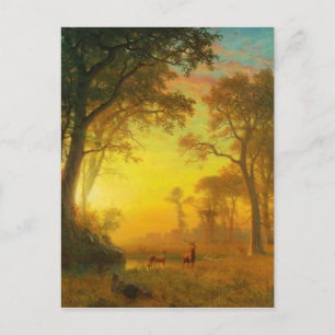 Albert Bierstadt Light in the Forest Postcard