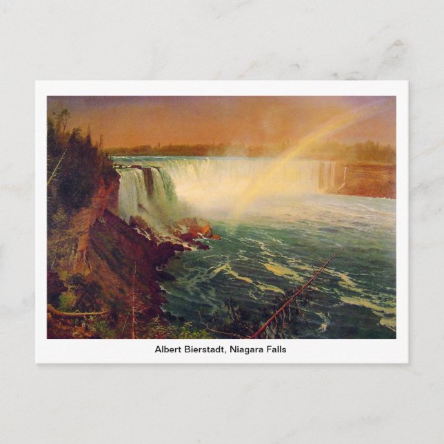Albert Bierstadt, Niagara Falls. Postcard (Front)