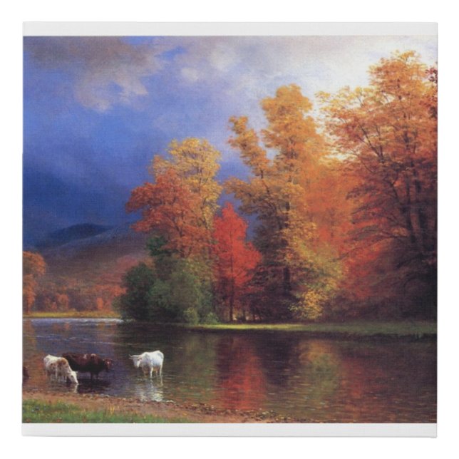 Albert Bierstadt - On the Saco Faux Canvas Print (Front)