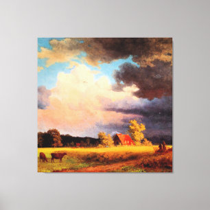 Albert Bierstadt painting, Bavarian Landscape Canvas Print