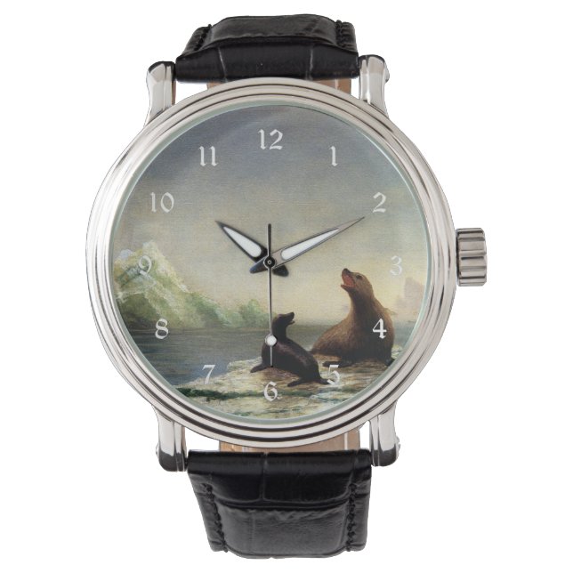 Albert Bierstadt painting, Seals Watch (Front)