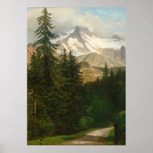 Albert Bierstadt Painting Snow in the High Country Poster