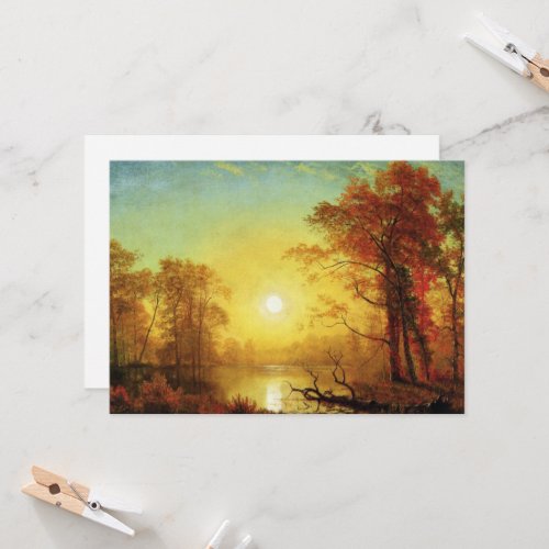 Albert Bierstadt painting Sunrise Card