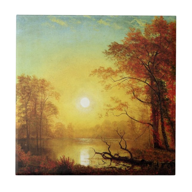 Albert Bierstadt painting, Sunrise, Ceramic Tile (Front)