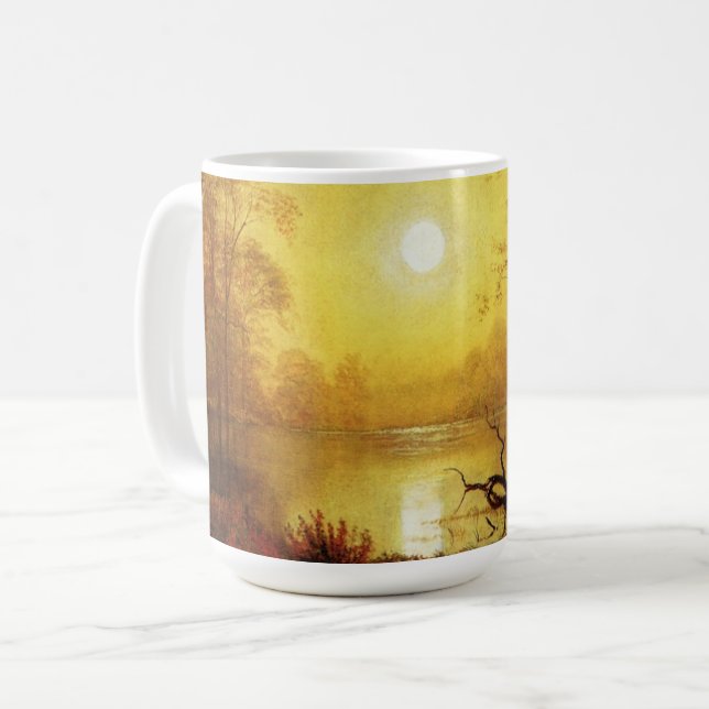 Albert Bierstadt painting, Sunrise, Coffee Mug (Front Left)