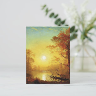 Albert Bierstadt painting, Sunrise, Postcard