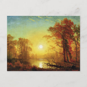 Albert Bierstadt painting, Sunrise Postcard