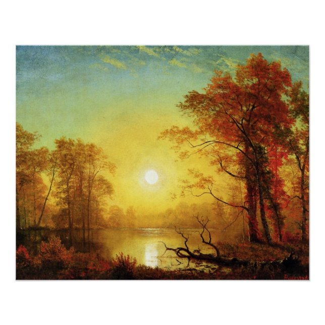 Albert Bierstadt painting, Sunrise, Poster (Front)