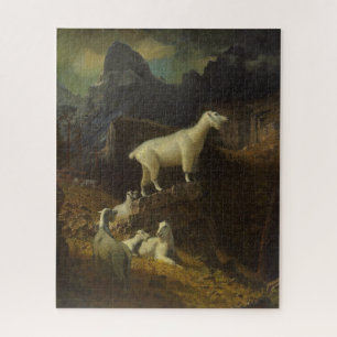 Albert Bierstadt Rocky Mountain Goats Jigsaw Puzzl Jigsaw Puzzle