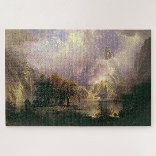 Albert Bierstadt "Rocky Mountain Landscape" 1870 Jigsaw Puzzle (Horizontal)