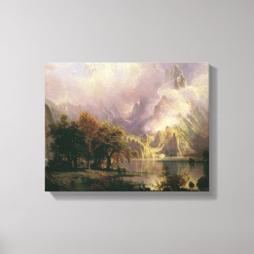 Albert Bierstadt _ Rocky Mountain Landscape Canvas Print