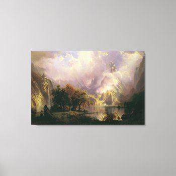 Albert Bierstadt - Rocky Mountain Landscape Canvas Print by niceartpaintings at Zazzle