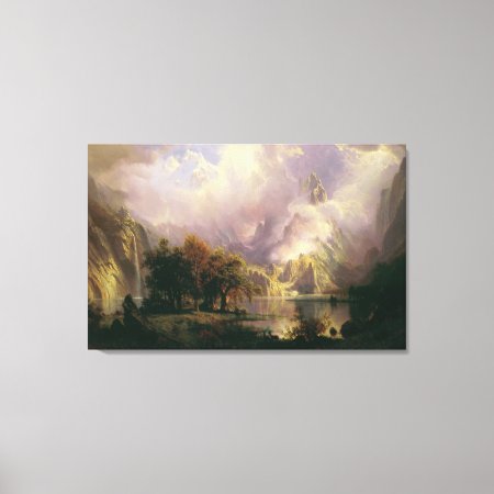 Albert Bierstadt - Rocky Mountain Landscape Canvas Print