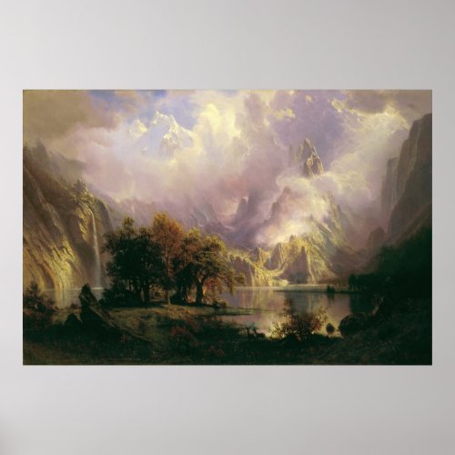 Albert Bierstadt Rocky Mountain Landscape Painting Poster