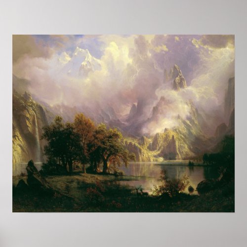 Albert Bierstadt _ Rocky Mountain Landscape Poster