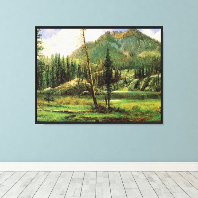 Albert Bierstadt - Sierra Nevada Mountains, Canvas Print (Insitu(Wood Floor))