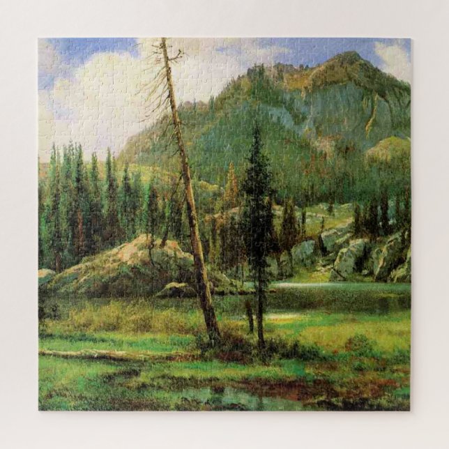 Albert Bierstadt - Sierra Nevada Mountains, Jigsaw Puzzle (Vertical)