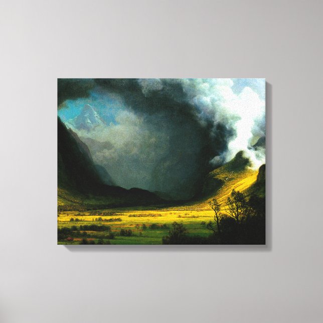 Albert Bierstadt Storm in The Mountains Canvas Print (Front)