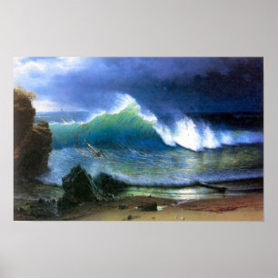 Albert Bierstadt-The coast of the Turquoise sea Poster