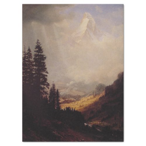 Albert Bierstadt The Matterhorn 1850 Decoupage Tissue Paper