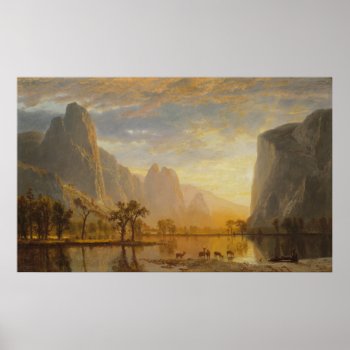 Albert Bierstadt - Valley Of The Yosemite Poster by niceartpaintings at Zazzle