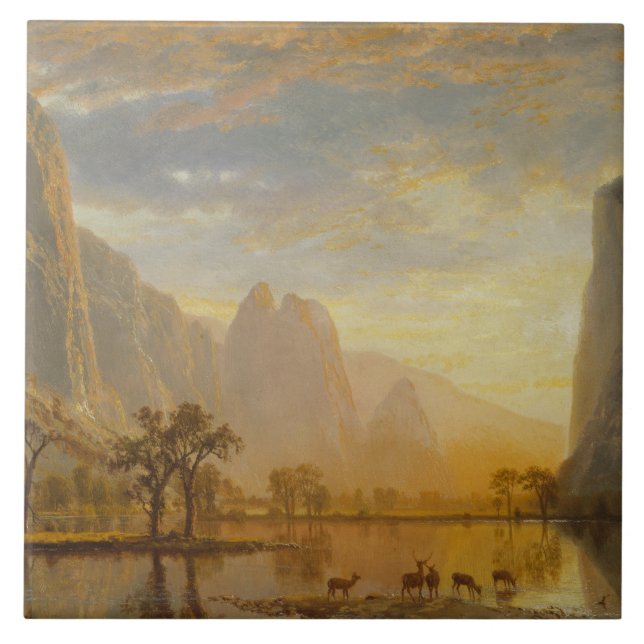 Albert Bierstadt - Valley of the Yosemite Tile (Front)