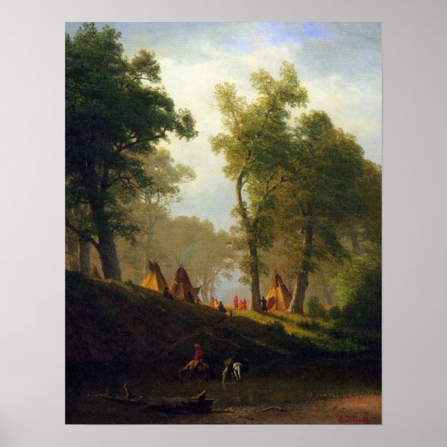 Albert Bierstadt-Wolf River, Kansas Poster (Front)