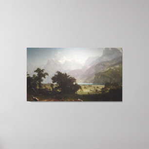 Albert Bierstadt's Lake Lucerne, 1858 Canvas Print