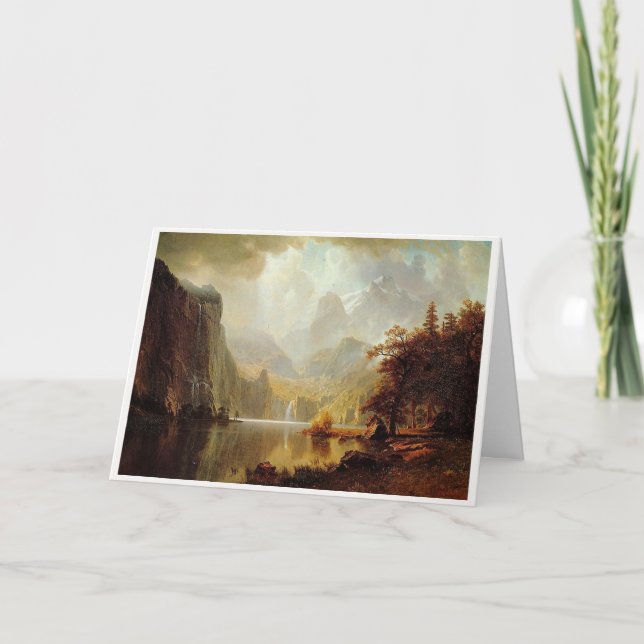Albert Bierstadt's Painting, In the Mountains 1867 Card (Front)
