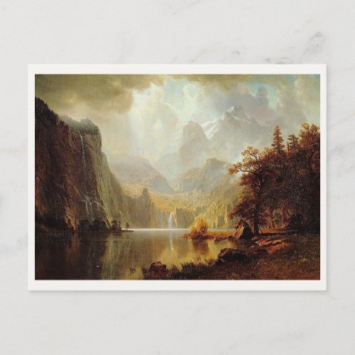 Albert Bierstadts Painting In the Mountains 1867 Postcard