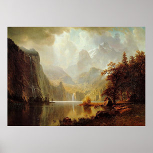 Albert Bierstadt's Painting, In the Mountains 1867 Poster