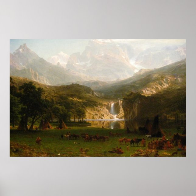 Albert Bierstadt's Rocky Mountains, Lander's Peak Poster (Front)