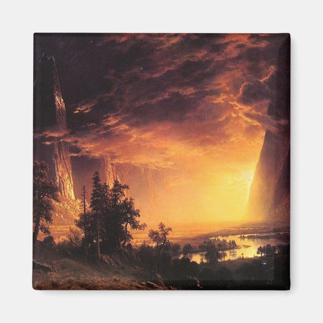 Albert Bierstadt's Sunset in the Yosemite Valley Magnet (Front)