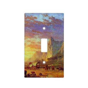 Albert Bierstadt's The Oregon Trail, 1869 Poster Light Switch Cover